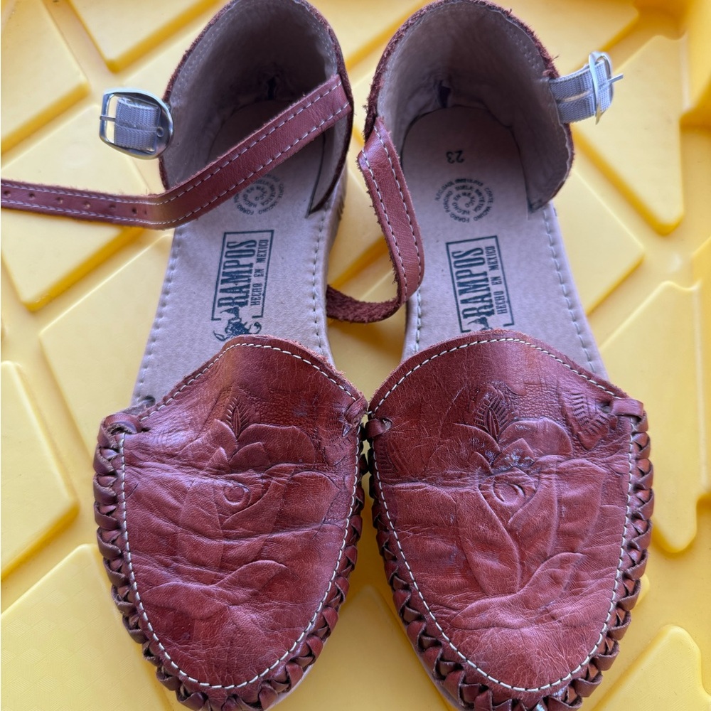 Tramp Brown Leather Moccasins with Ankle Strap